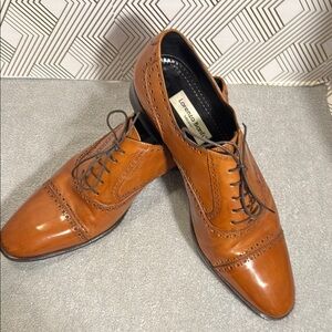 Lorenzo Banfi Men's Brown Leather Dress Shoes Men’s size 12 M made in Italy